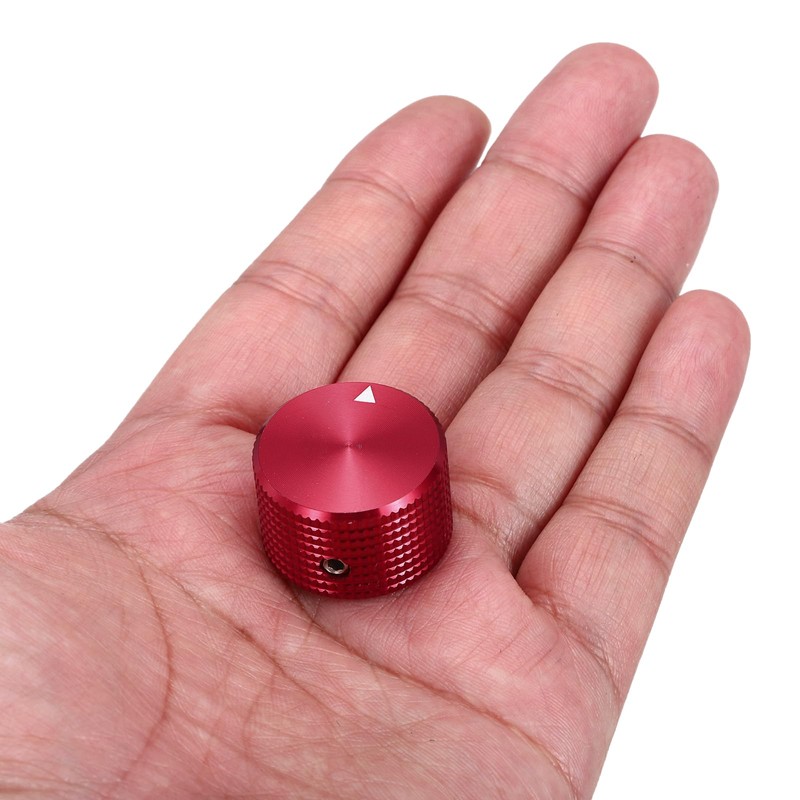 sourcing map 2 Pcs Aluminium Potentiometer Knobs, 1/4" (6mm) Universal