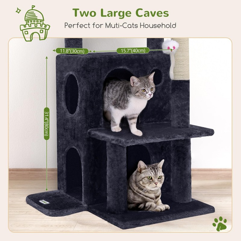 Globlazer Cat Tree Tower for Indoor Cats, 50-inch Adult Cat