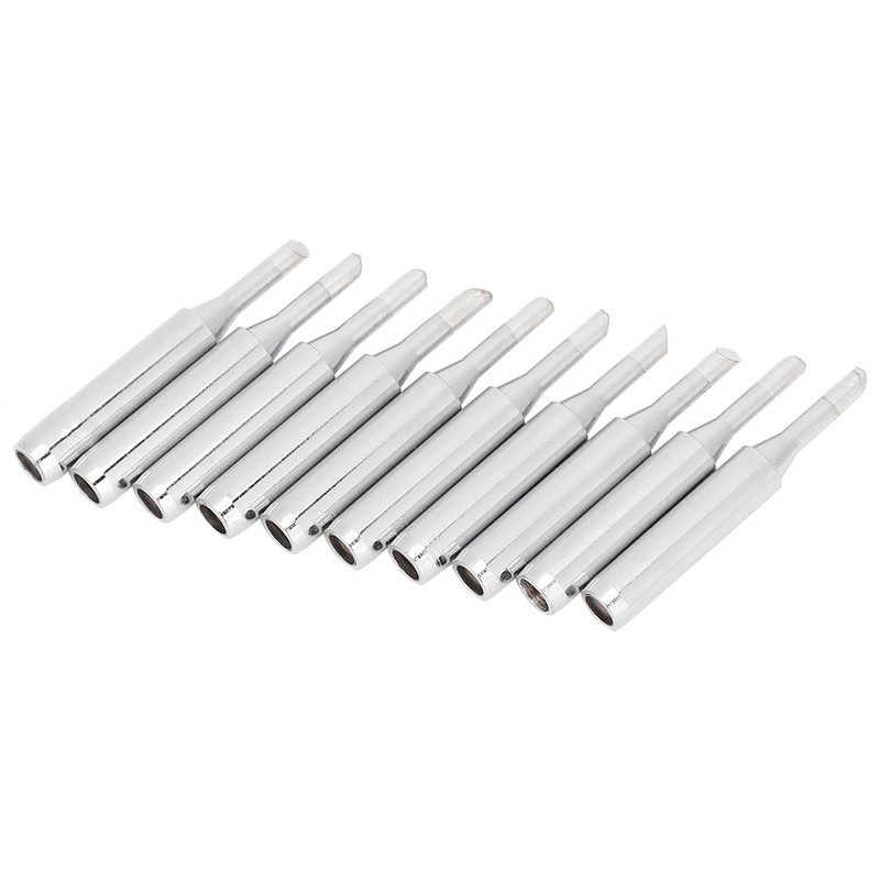 10Pcs Solder Iron Tip Brass Internal Heating Lead Free Soldering