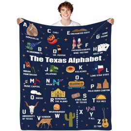SJEFOJ Texas Gifts for Men Women, Texas Blanket for Men Women, Texans Souvenirs Gifts, Texans Blanket, Home Decor Flannel Alphabet Throw Blankets Christmas Birthday Independence Day 50''x 60''