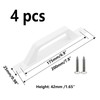 Semetall Sliding Barn Door Handles,6.9" Hole Center Pull with Screws,Aluminum,White