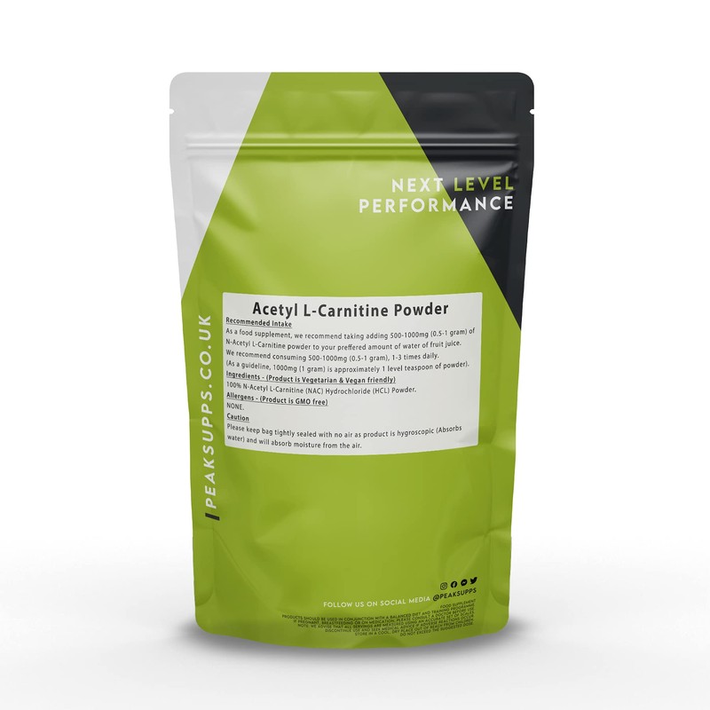 Acetyl L-Carnitine Powder 500g | Pure ALCAR