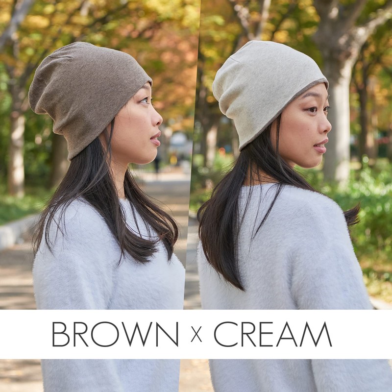 Gorro de algodón orgánico para hombre y mujer, reversible, ligero,