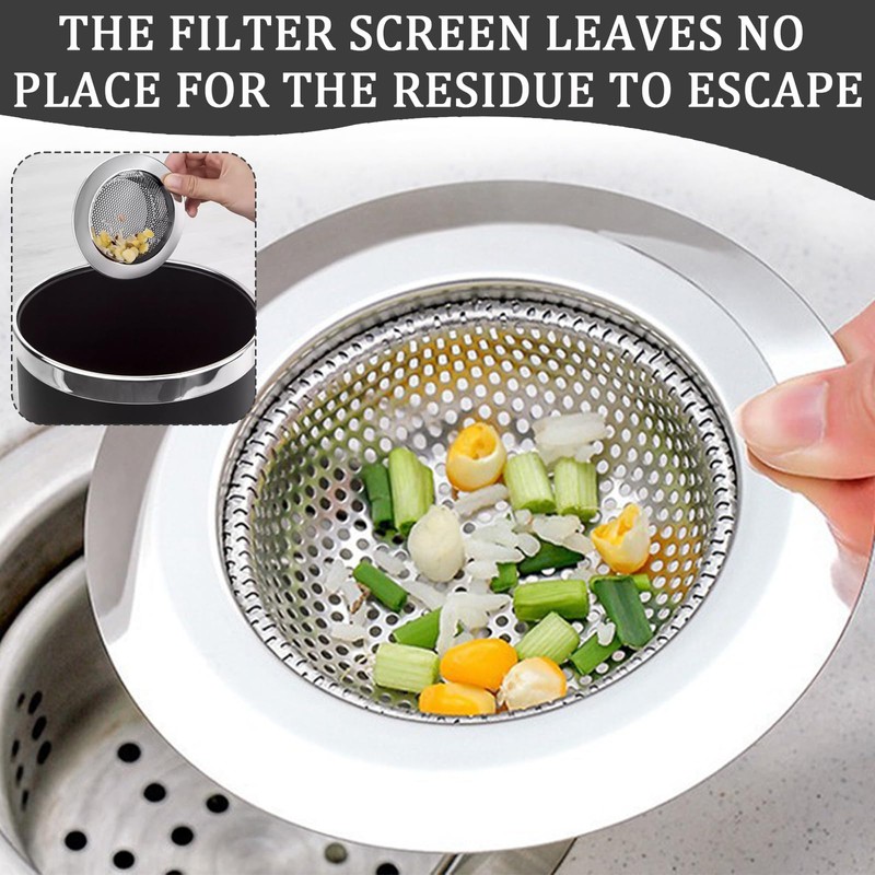 Pack of 4 Drain Strainer Shower, 7.5 cm Hair Strainer