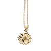 Pendant Necklace 925 Silver Sunflower Shape Gold Exquisite Shiny Elegant