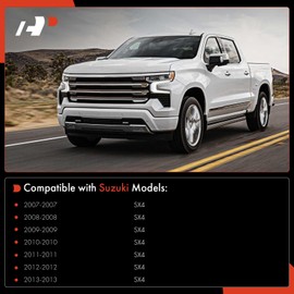 A-Premium Set of 6, Front Lower Control Arm, Lower Ball Joint, Sway Bar Link, Outer Tie Rod End, Compatible with Suzuki SX4 2007-2013