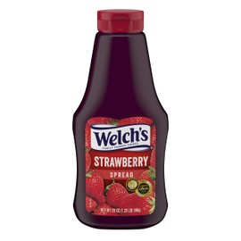 Welch's Strawberry Spread, No Artificial Flavors or Colors, 20 Ounce Squeeze Bottles (Pack of 12)