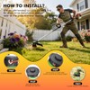 Premium Heavy Duty Weed Eater String - 837ft Orange Trimmer