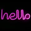 Unique Hello English Letter Shape LED Light Decorative Light for