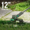 Litheli 20V 12 Inch Cordless String Trimmer/Edger, 2 X 2.0Ah