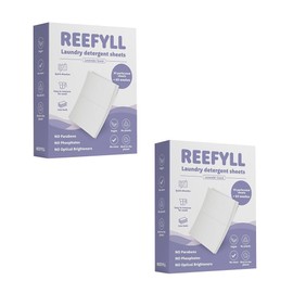 Reefyll Laundry Sheets, Eco friendly, hypoallergenic and skin safe laundry sheets, lavender scent, 60 washes, 30 sheets DUO pack