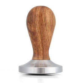 Fdit Coffee Tamper Espresso Beans Press Tool 58mm Wood & Stainless Steel Pressure Base Tampers