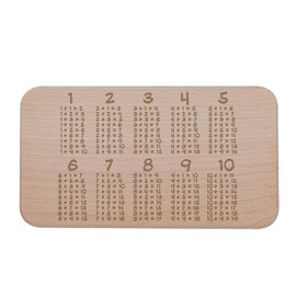 Deitert Breakfast Board 1+1 for Beginners to School – Breakfast Board for Learning – Learning Board – Bread Board Made of Beech 25 x 15 x 1 cm