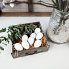 12 white papier-mâché Easter eggs | Classic Easter decoration for