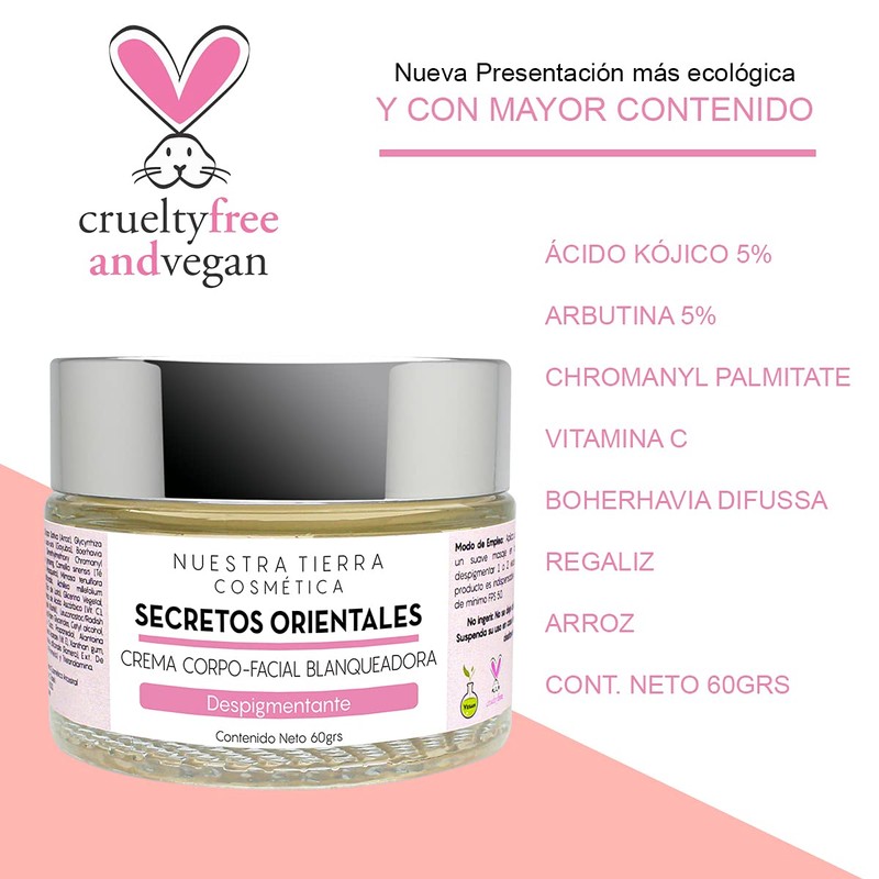 Crema Blanqueadora Ac. Kójico 5% + Arbutina 60grs