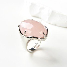 xinpeng Natural Stone Rings Precious Oval Shaped Gemstone Jewelry For Women Anniversary Birthday Wedding Gift, Gemstone,Metal