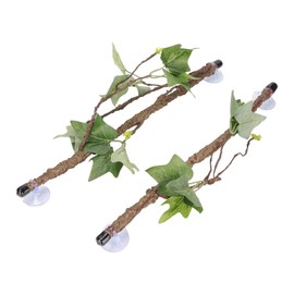 Reptile Branch Decor Terrarium Plant Decoration Corner Branch for Amphibians, Lizards, Snakes, Climbing (Pack of 2)