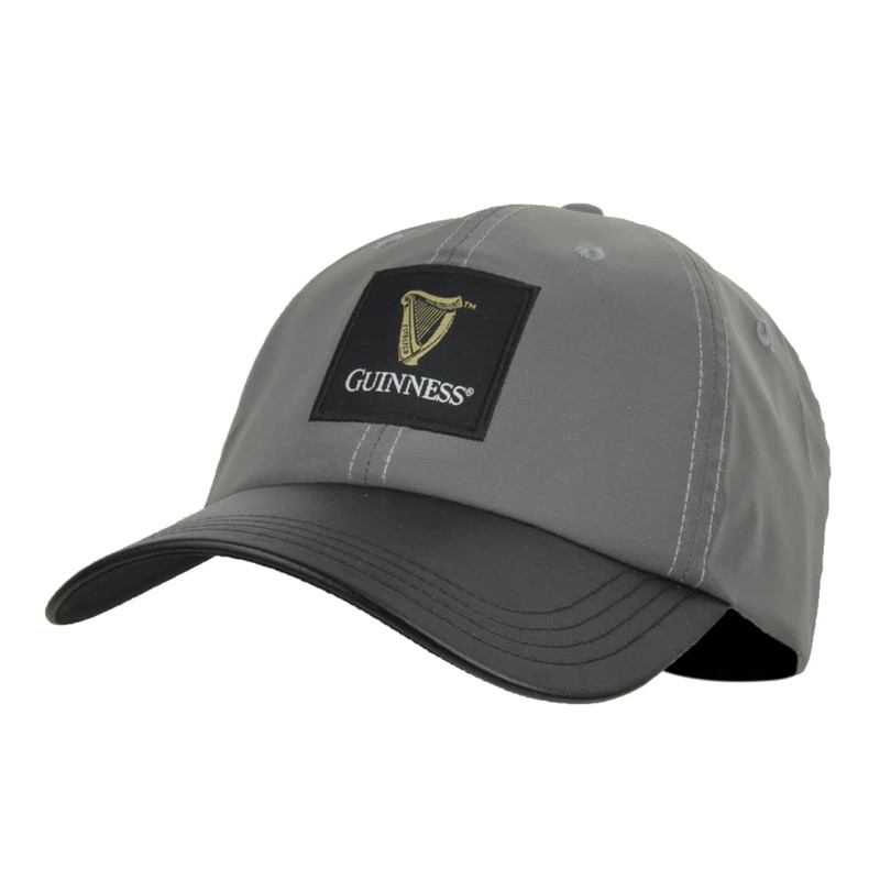 Guinness Reflective Baseball Cap, Grey with Black Patch