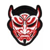 Patchwork Paradise Japanese Oni Kabuki Hannya Demon Mask Iron-On Embroidered