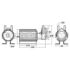 Gearmax Gear Pump Micro Mini Self Priming Inline Oil High Pressure 24 VDC 34 GPH GM2024