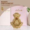 HOMSFOU Resin Three Wise Monkeys Figurine Speak No Evil Monkey
