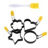 fyetemon Set of 4 Non-Stick Egg Molds 4 Shapes (Round,