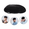SAFIGLE Men Black Hair Wig Realistic Human Hair Topper for