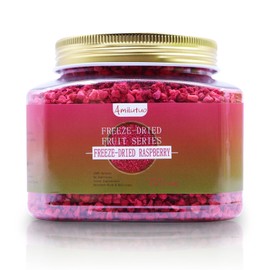 Freeze Dried Raspberries, 100g/3.52OZ Freeze Dried Fruit, Raspberries, No Sugar Added, Fruit Snacks, Raspberries Pieces for Cakes, Muffins or Cookies