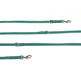 Police Style Puppy Training Lead Double Ended Puppy Leash Adjustable Multi-Functional In 13mm Webbing (Forest Green, 5ft (1.5 Metres))