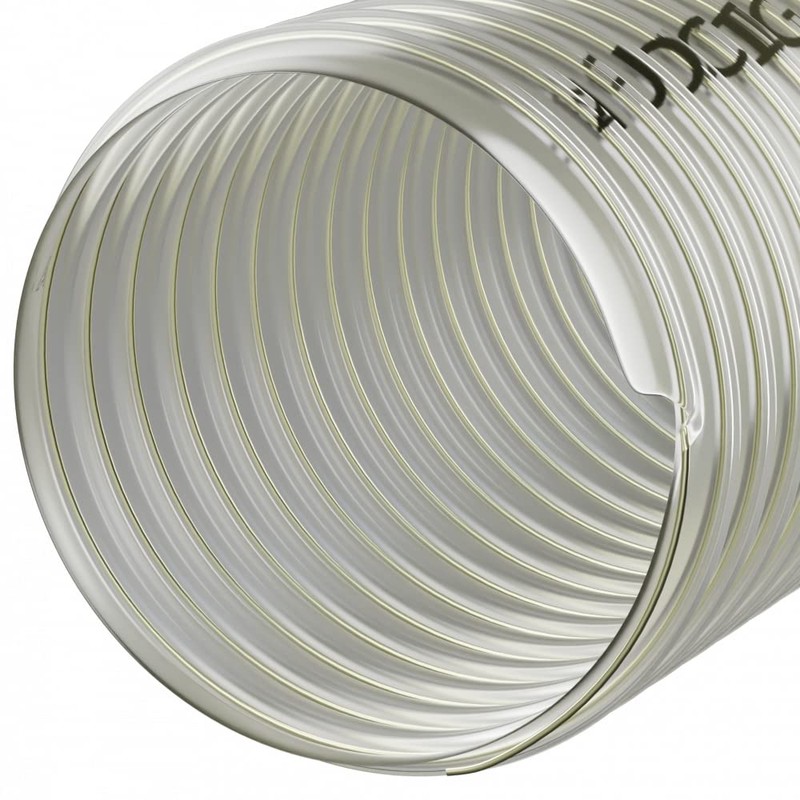 50mm Diameter Flexible Polyurethane Ducting Dust & Fume Extraction, Woodworking