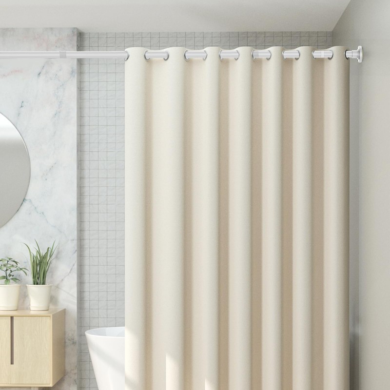 CorkLatta White Shower Curtain Rod 31 to 68 Inch,1 Inch