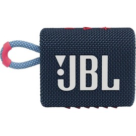 Bocina JBL Go 3, bocina Bluetooth portátil impermeable IP67 a prueba de polvo para exteriores (azul y rosa)