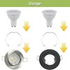 DKARDU 30pcs Lamp Retaining Spring Clip Ring GU10 MR16 Spotlight