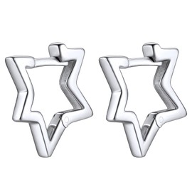 Bestyle Earrings 925 Silver Hoop Earrings for Women Girls, Sterling Silver