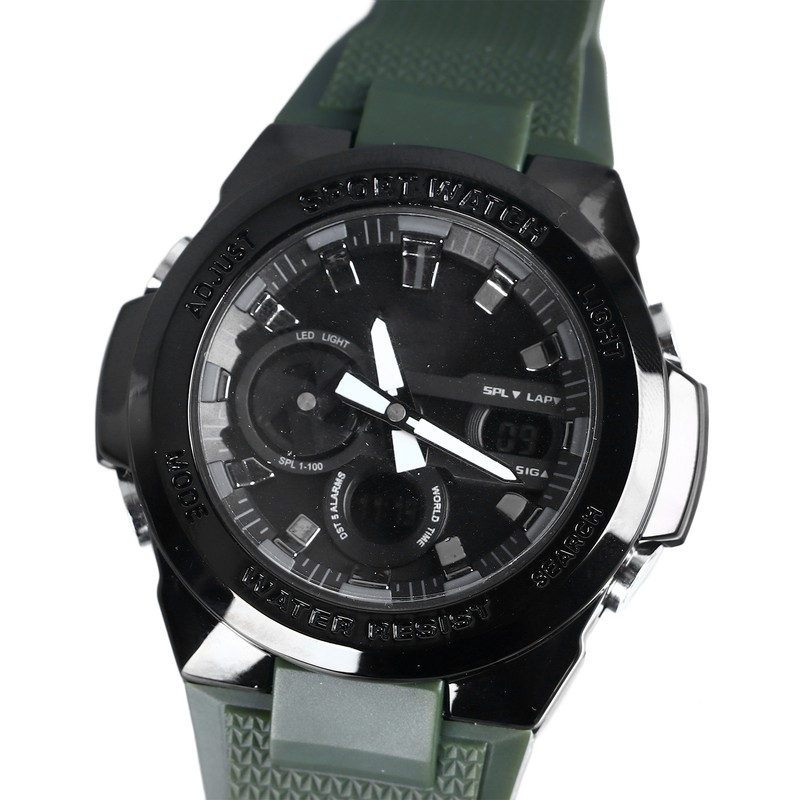 Quartz Electronic Watch Casual Double Movement Waterproof Dual Display Luminous