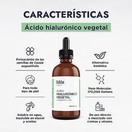 HEBBE - ÁCIDO HIALURÓNICO PARA CUIDADO FACIAL | Potencia Luminosidad de la Piel | Hidrata y Reduce Apariencia Ceniza | 50 ml | Antiedad y Relleno de A