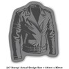 'Leather Jacket' Rubber Stamp - Unmounted Design for Crafting &