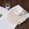 Guduling 4pcs Lace Tablecloth,10.6 Inch Crochet Doilies,White Cotton Snowflake Design