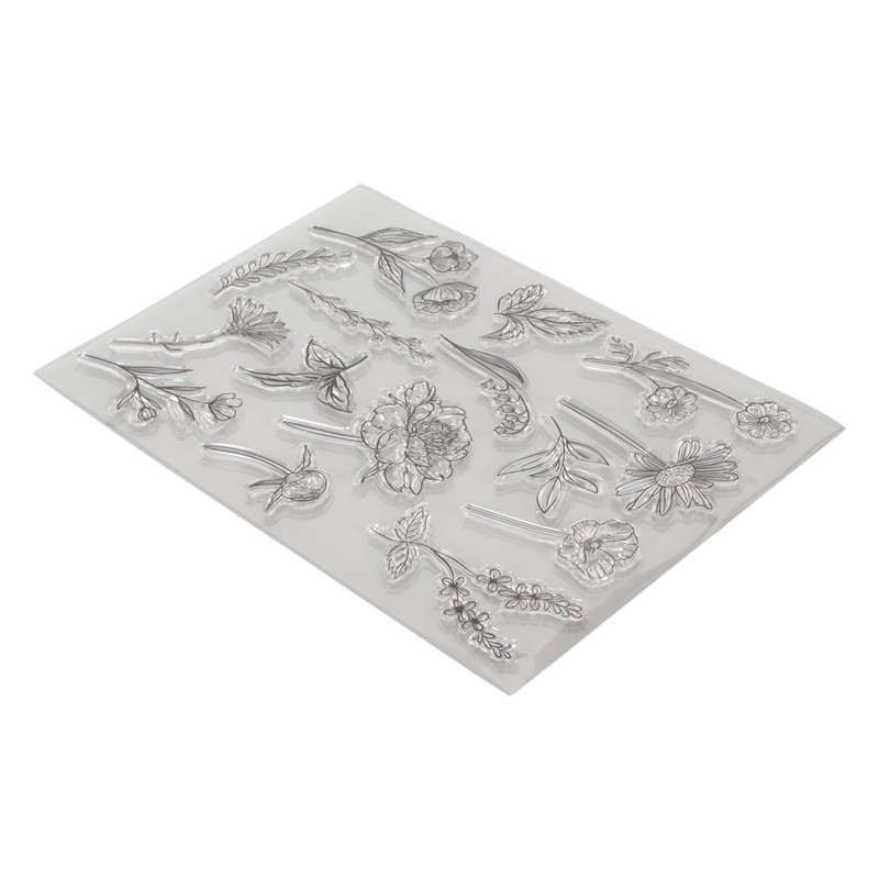6pcs Clear Stamps Innovative Decorative Flower TPR Clear Stamps for