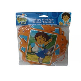 Designware GO DIEGO GO  HAPPY BIRTHDAY BANNER - LOT OF 2 PACKAGES -  PARTY SUPPLIES