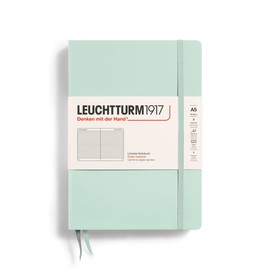 LEUCHTTURM1917 367260 Notebook Medium (A5), Hardcover, 251 Numbered Pages, Mint Green, Lined