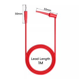 Peakelect 4mm Banana Plug to Test Hook Clip Test Lead Copper Soft Cable Wires 500V 5A