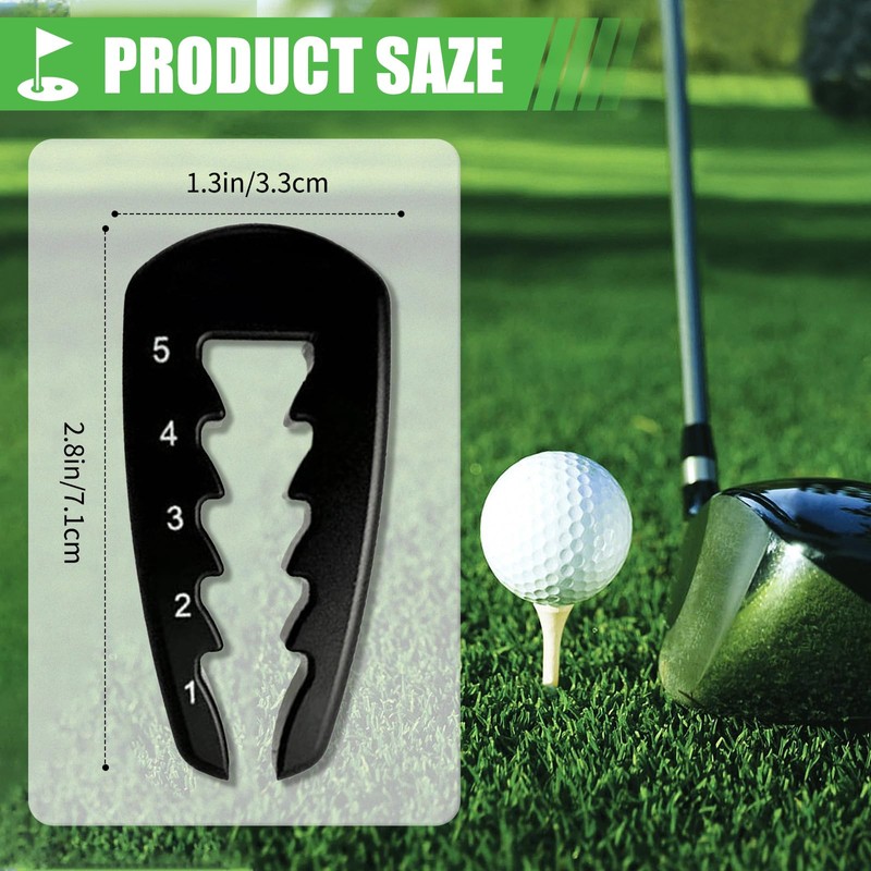nnOuOnn 2Pcs Golf Tee Height Tool, Adjustable Precision Tees Height