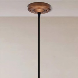 LEDSone Industrial Retro Ceiling Rose 108 mm Pendant Cable Grip Flex Clamp Metal Plate for Light Fitting Hanging Lamp Ceiling Cover Accesories(Copper)