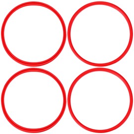 4 Pack Hummingbird Feeder Base Seal Ring, Hummingbird Feeder Replacement Parts Bird Feeders Base Rubber Seal Gasket for Solves Leakage Problem (Red)