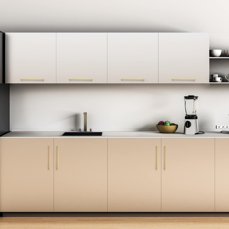Ravinte 10 Pack Square Bar Kitchen Cabinet Handles Gold Cabinet