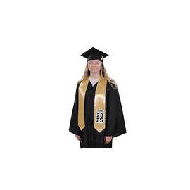CLERKMANS Premium Graduation Stoles for 2025 | Luxurious Satin Graduation Sashes with Class of 2025 Embroidery | Perfect for High School & College Graduations