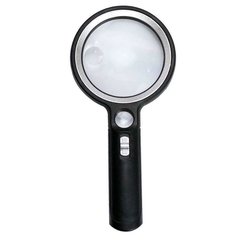 Magnifying Glass 5X 13X 20X Handheld Magnifier UV Light with