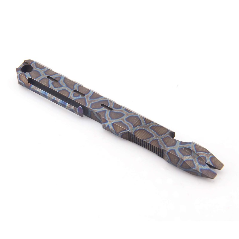 Hamans Titanium EDC Pry Bar with Nail Puller Bottle Opener