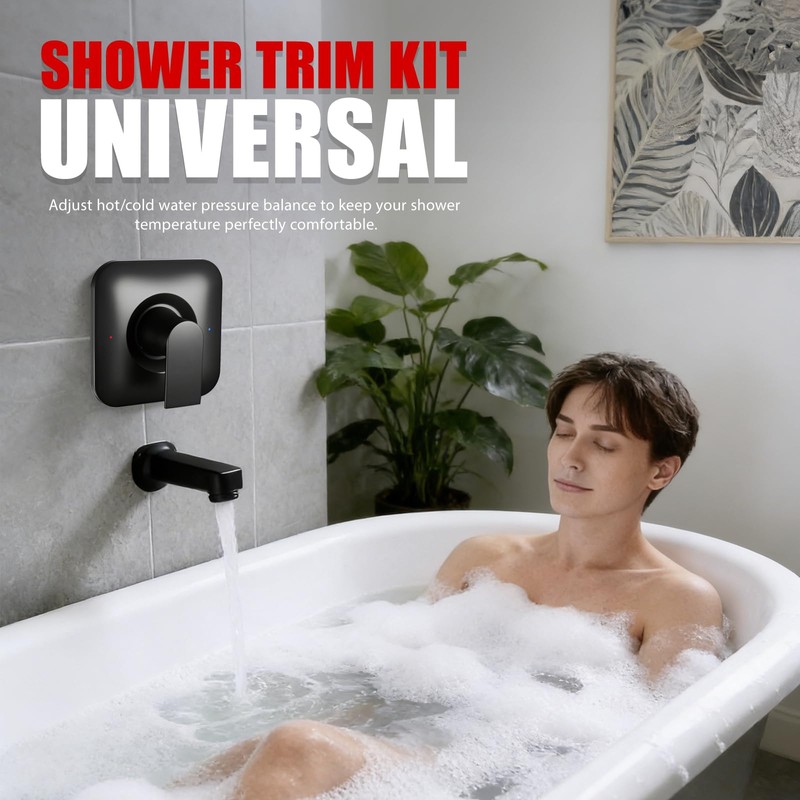 T2471BL Genta LX Shower Trim Kit, Compatible with Moen Posi-Temp